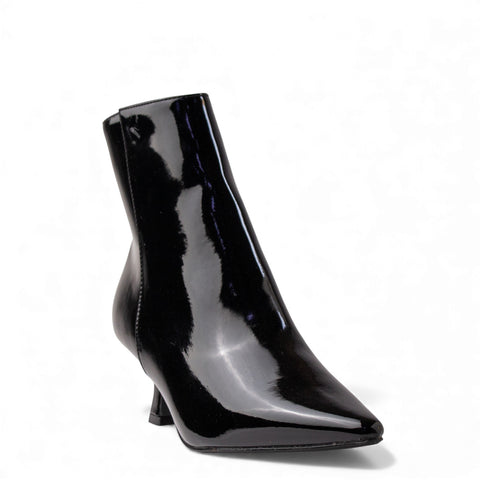 Europeon Union Women Black VernisLeather Half Boot #4564