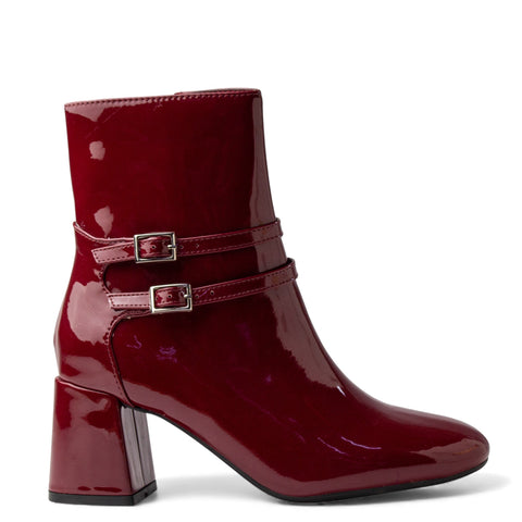 Europeon Union Women Maroon VernisLeather Half Boot #4567
