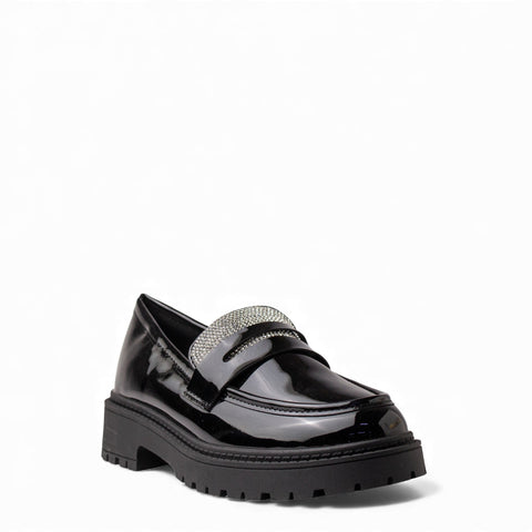 Europeon Union Women Black VernisLeather Shoes #4571