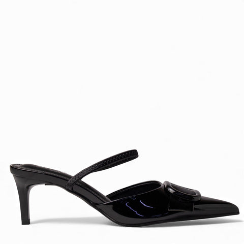 Europeon Union Women Black VernisLeather Heels #4578