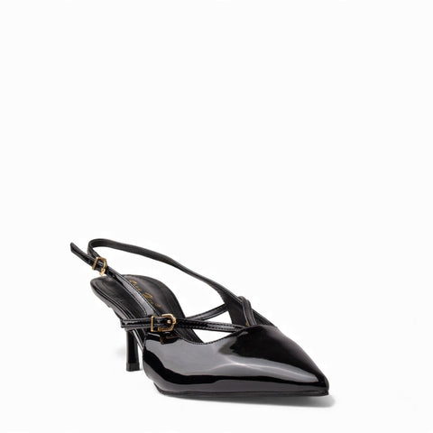 Europeon Union Women Black VernisLeather Heels #4579
