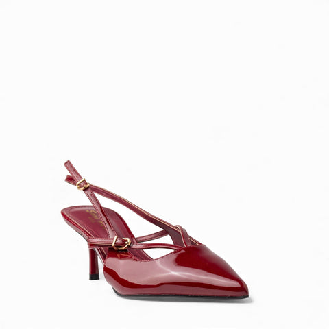 Europeon Union Women Maroon VernisLeather Heels #4580