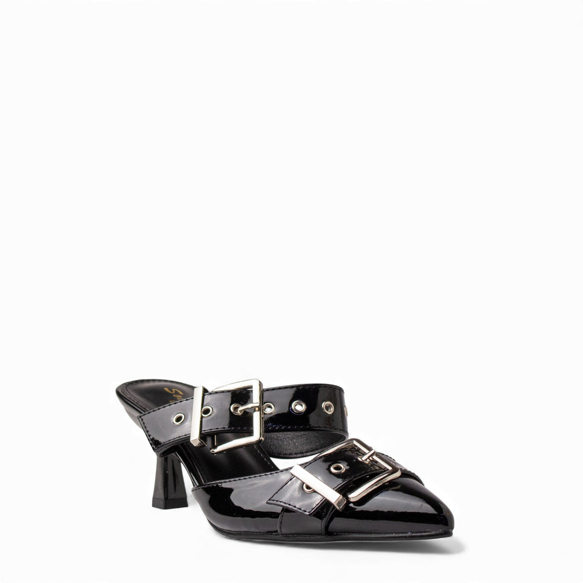 Europeon Union Women Black VernisLeather Heels #4592