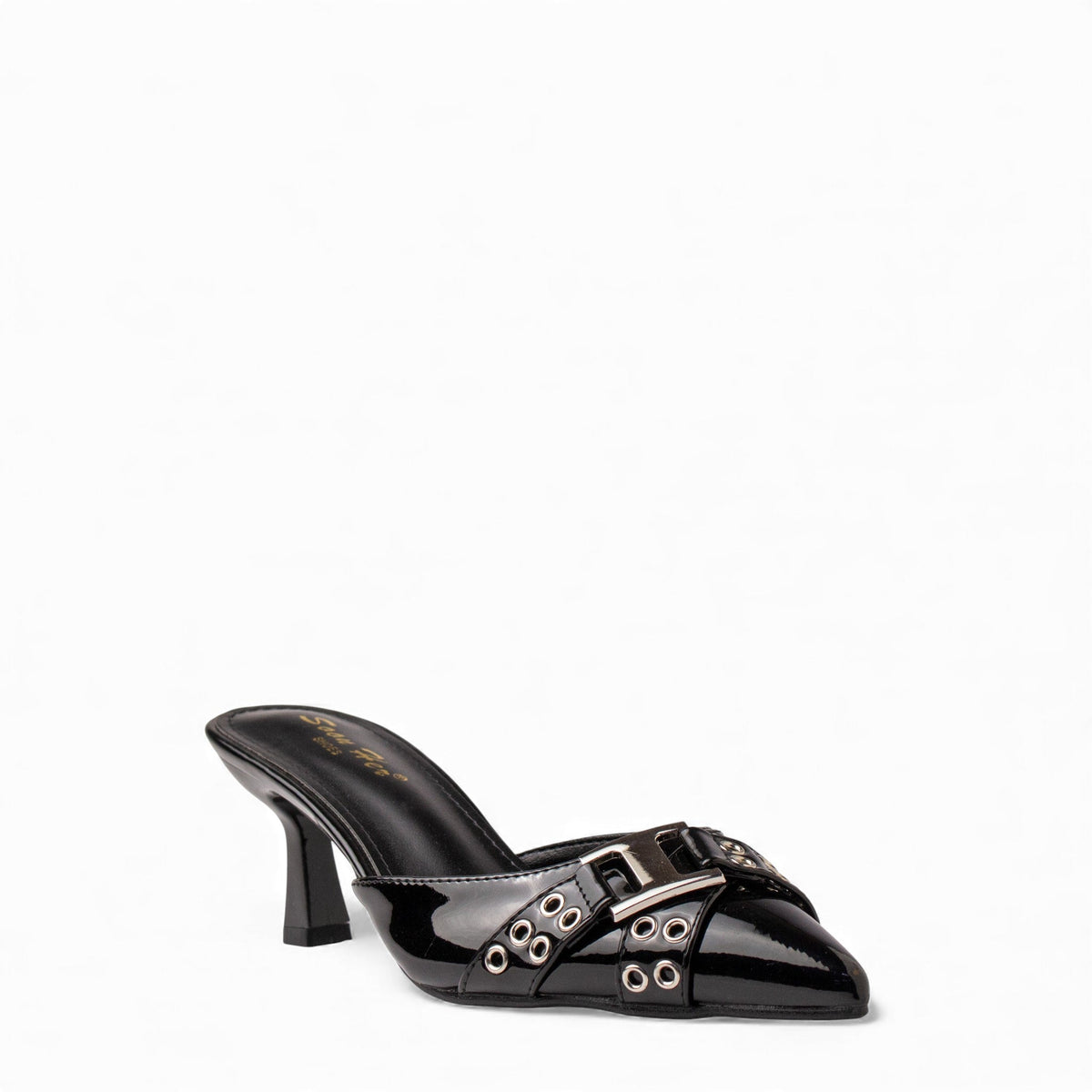 Europeon Union Women Black VernisLeather Heels #4593