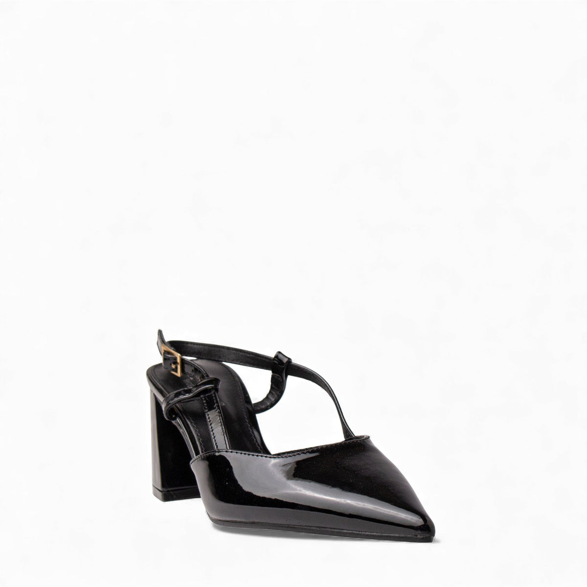 Europeon Union Women Black VernisLeather Heels #4595