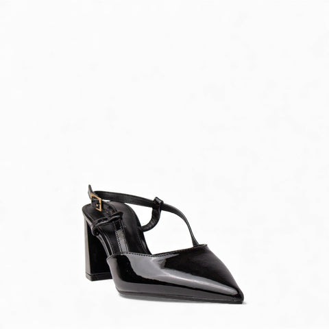 Europeon Union Women Black VernisLeather Heels #4595