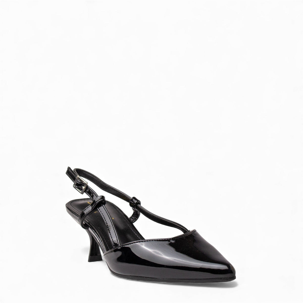 Europeon Union Women Black VernisLeather Heels #4596