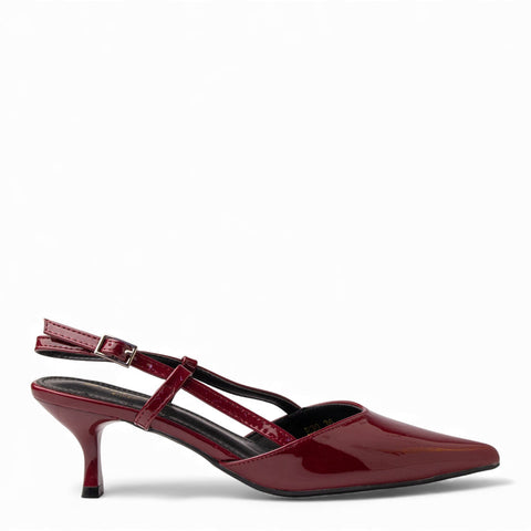 Europeon Union Women Maroon VernisLeather Heels #4597
