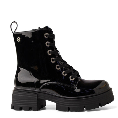 Europeon Union Women Black VernisLeather Half Boot #4601
