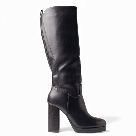 Europeon Union Women Black Leather Boot #4607