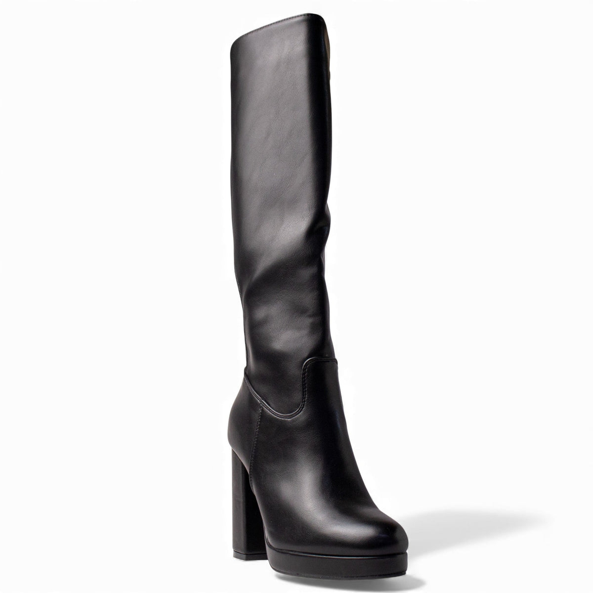 Europeon Union Women Black Leather Boot #4607
