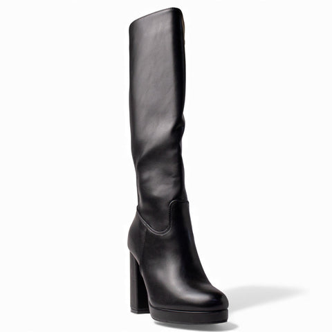 Europeon Union Women Black Leather Boot #4607