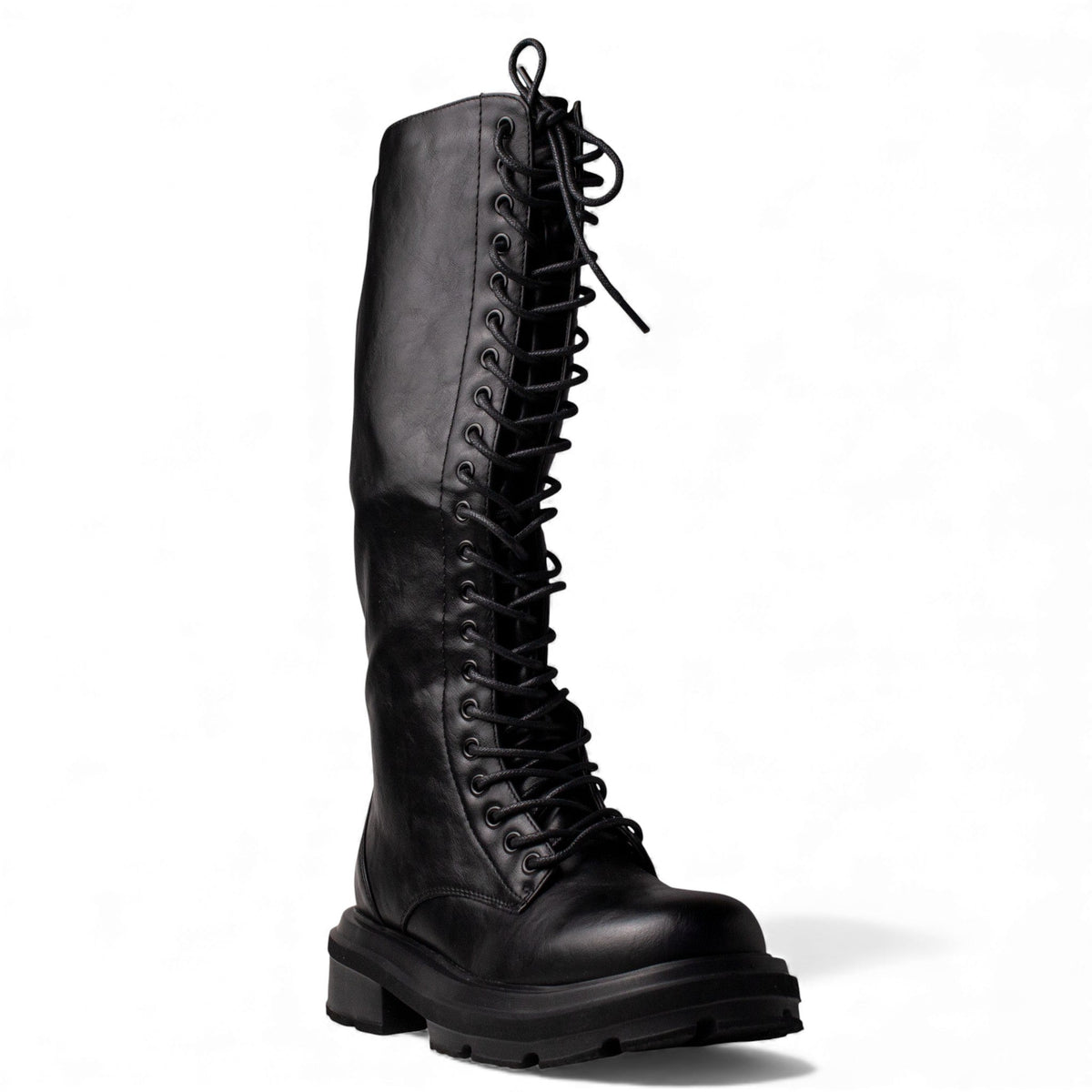 Europeon Union Women Black Leather Boot #4611