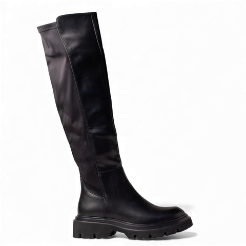 Europeon Union Women Black Leather Boot #4612