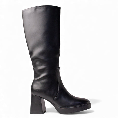 Europeon Union Women Black Leather Boot #4614