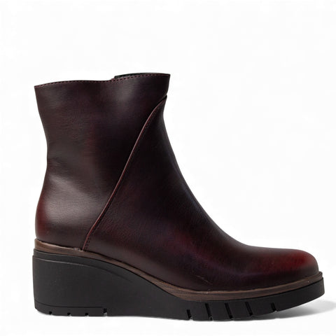 Europeon Union Women Maroon Leather Half Boot #4617