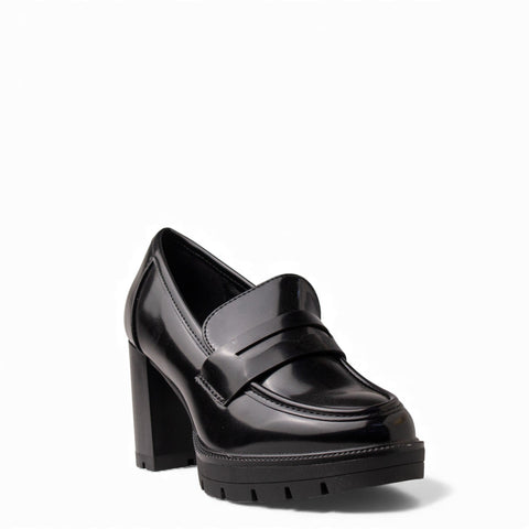 Europeon Union Women Black Leather Shoes #4631