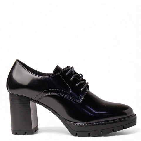 Europeon Union Women Black Leather Shoes #4633