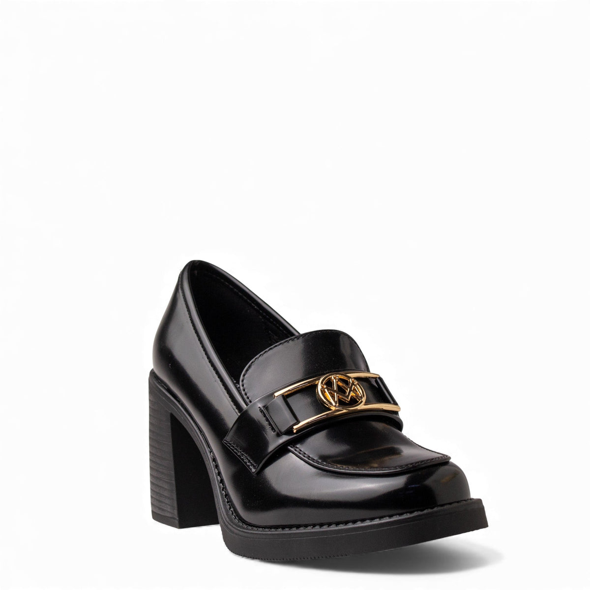 Europeon Union Women Black Leather Shoes #4637