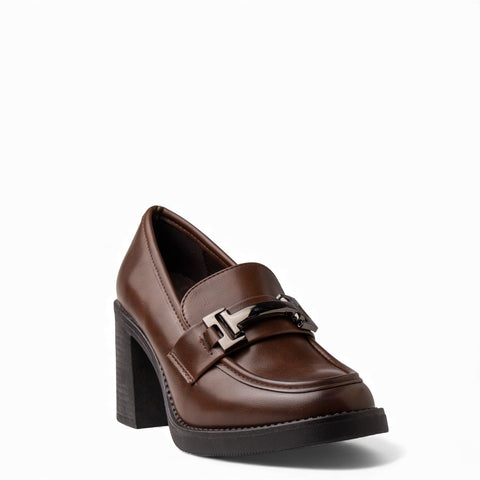 Europeon Union Women Brown Leather Shoes #4639