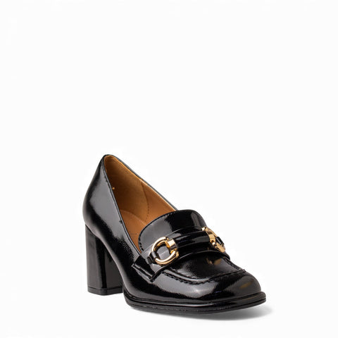Europeon Union Women Black VernisLeather Shoes #4641