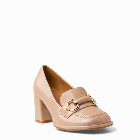 Europeon Union Women Beige VernisLeather Shoes #4643