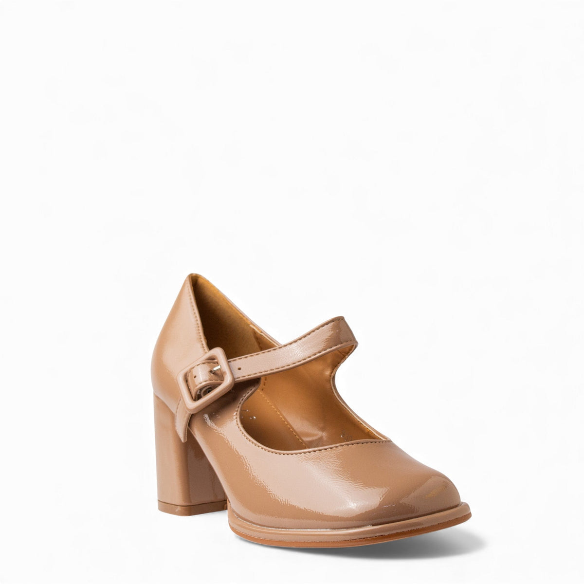 Europeon Union Women Beige VernisLeather Shoes #4645