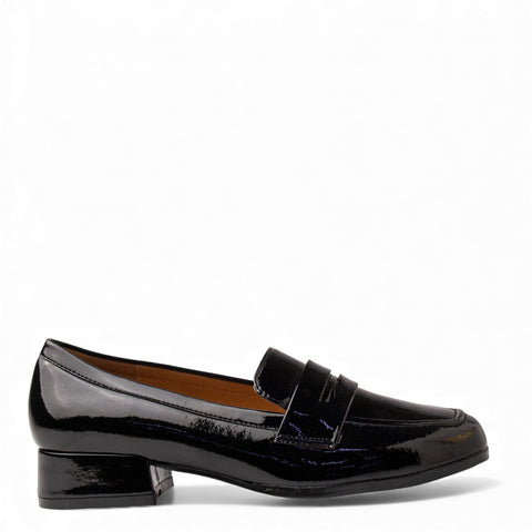 Europeon Union Women Black VernisLeather Shoes #4646