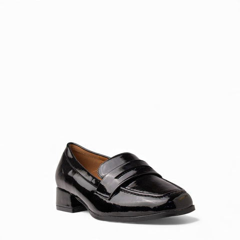 Europeon Union Women Black VernisLeather Shoes #4646