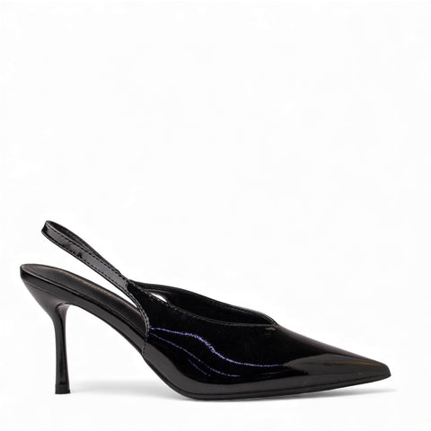 Europeon Union Women Black VernisLeather Heels #4649