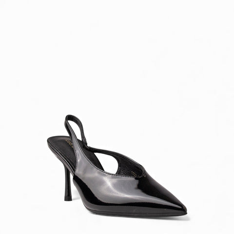 Europeon Union Women Black VernisLeather Heels #4649