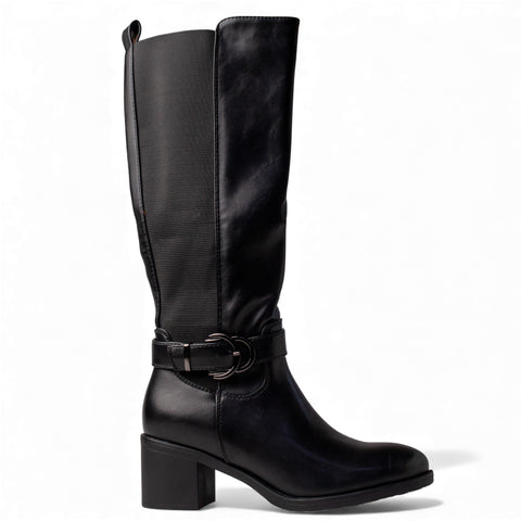 Europeon Union Women Black Leather Boot #4630