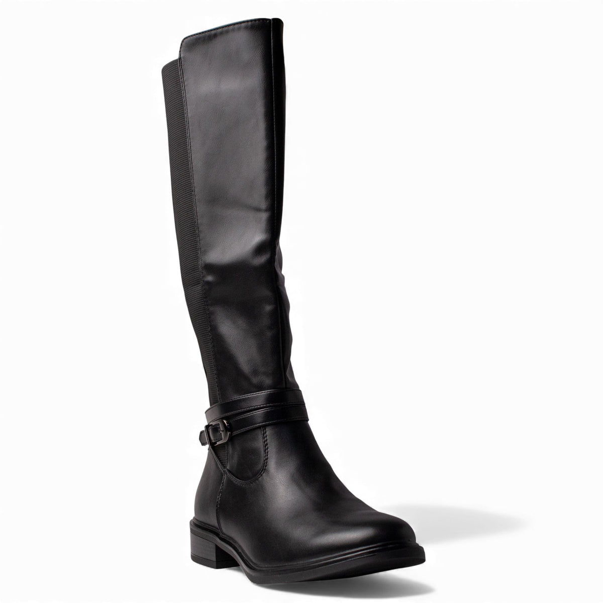 Europeon Union Women Black Leather Boot #4660