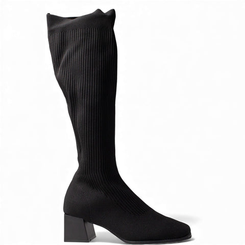 Europeon Union Women Black Cloth Boot #4665