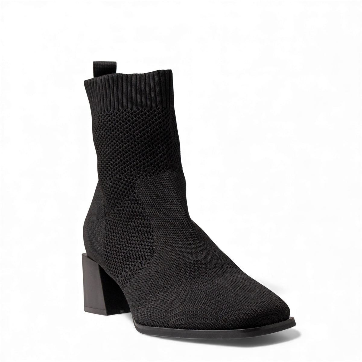 Europeon Union Women Black Cloth Half Boot #4666