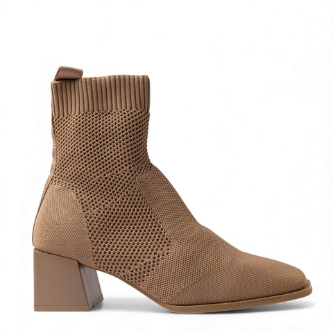 Europeon Union Women Beige Cloth Half Boot #4667