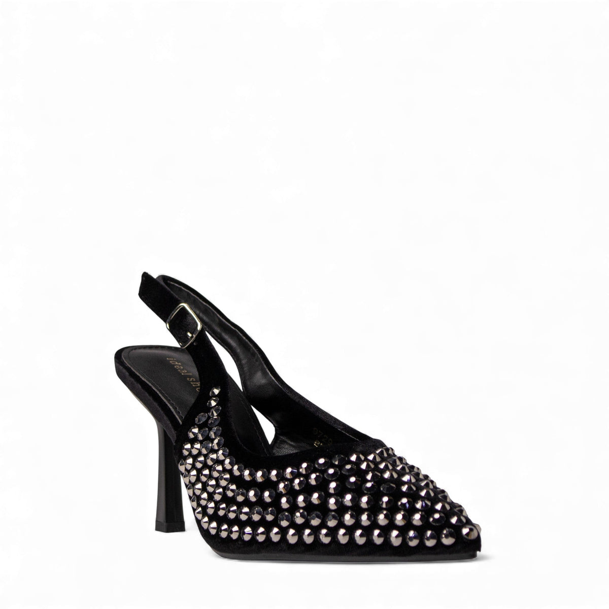 Europeon Union Women Black Glitter Soiree Sandal #4668