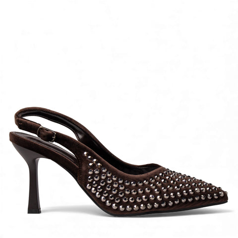 Europeon Union Women Brown Glitter Soiree Sandal #4670