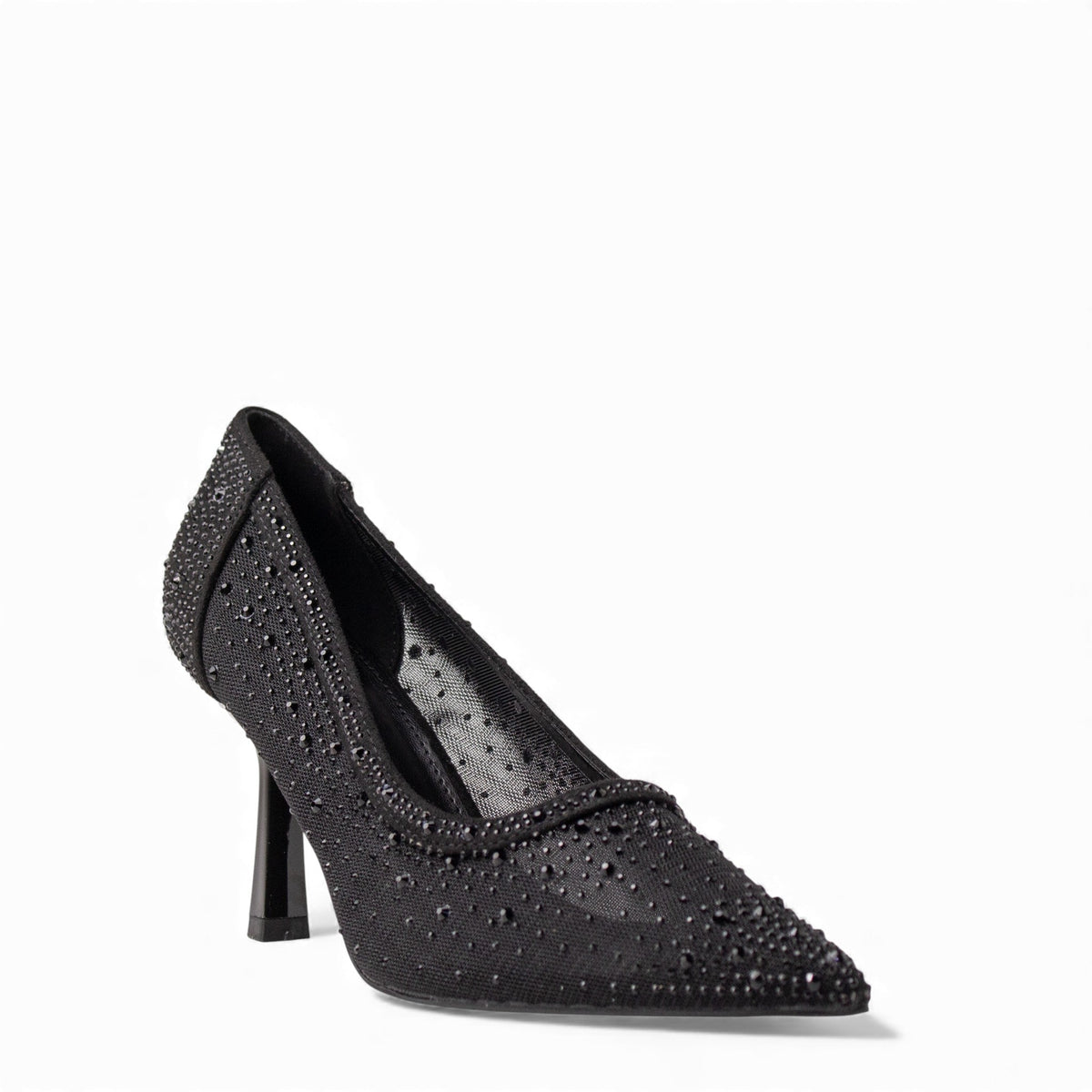 Europeon Union Women Black Satin Soiree Sandal #4679