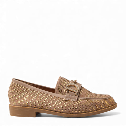 Europeon Union Women Beige Glitter Shoes #4686