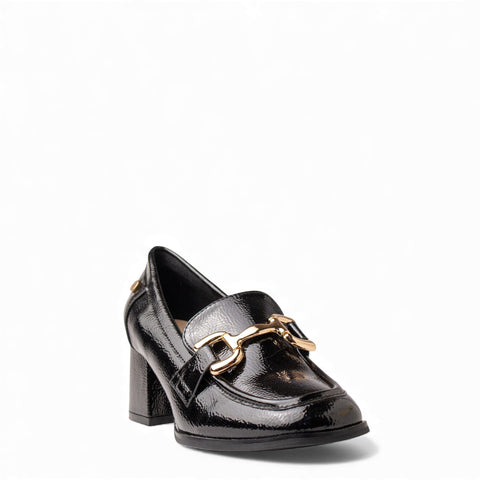 Europeon Union Women Black VernisLeather Shoes #4693