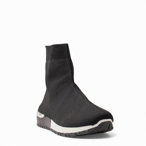 Europeon Union Women Black Cloth Half Boot #4694