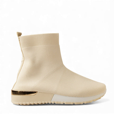 Europeon Union Women Beige Cloth Half Boot #4695