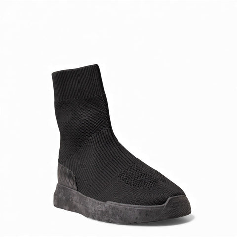 Europeon Union Women Black Cloth Half Boot #4696