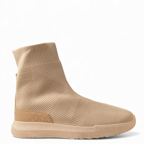 Europeon Union Women Beige Cloth Half Boot #4697