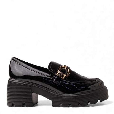 Europeon Union Women Black VernisLeather Shoes #4707