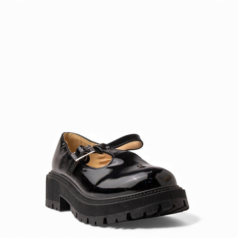 Europeon Union Women Black VernisLeather Shoes #4708