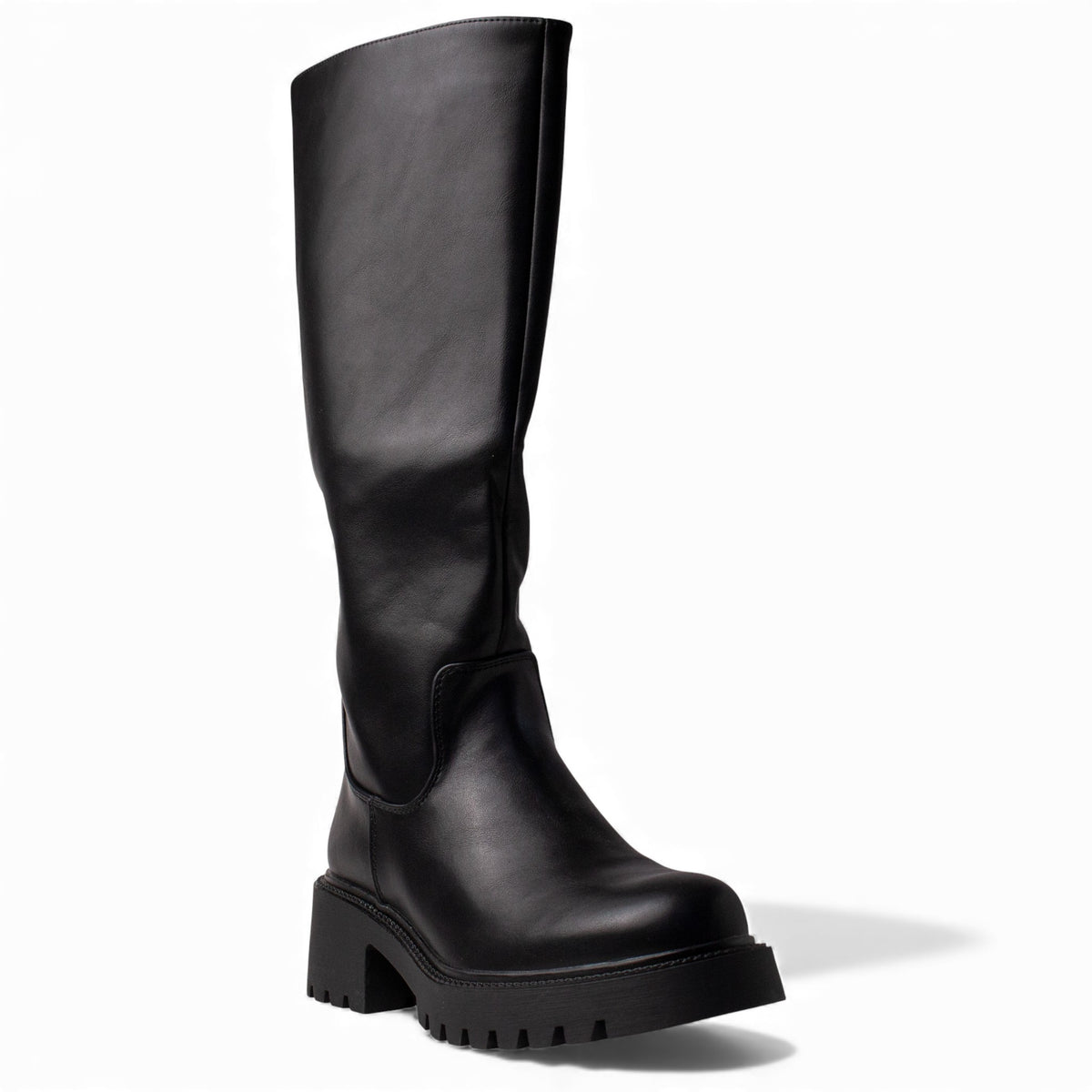 Europeon Union Women Black Leather Boot #4658
