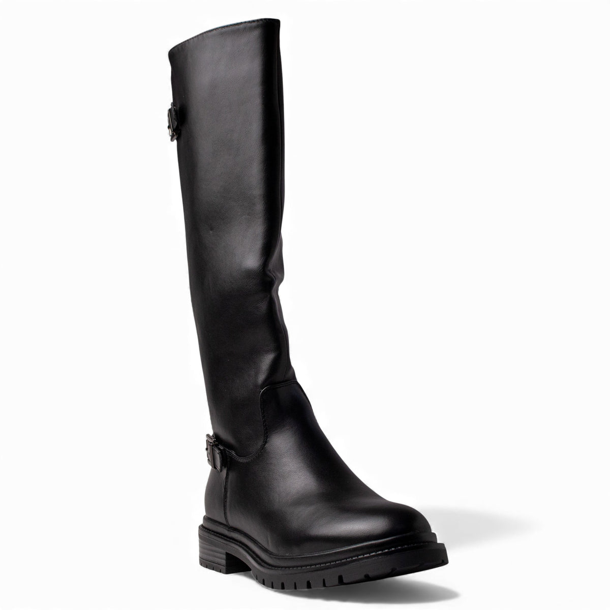 Europeon Union Women Black Leather Boot #4662