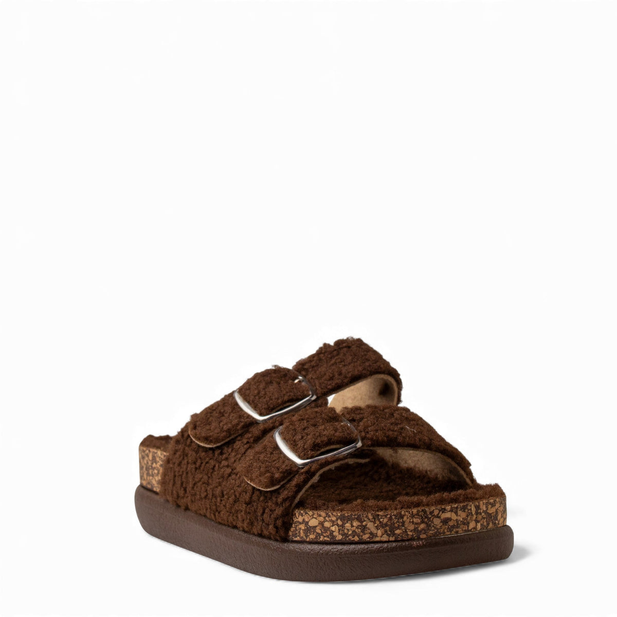 Europeon Union Women Brown Fur Slipper #4719